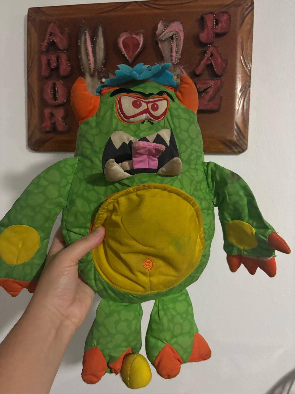 Vintage 90s Doodle Gross Out Monster Pull Apart Plush Toy